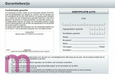 Peugeot Servicebuch auf Niederlndisch