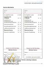 Warranty service book for Seat