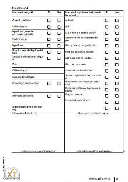 VW Serviceplan Modelljahr 1986 bis 2018 Ohne Einträge - Serviceheft  Wartungsh